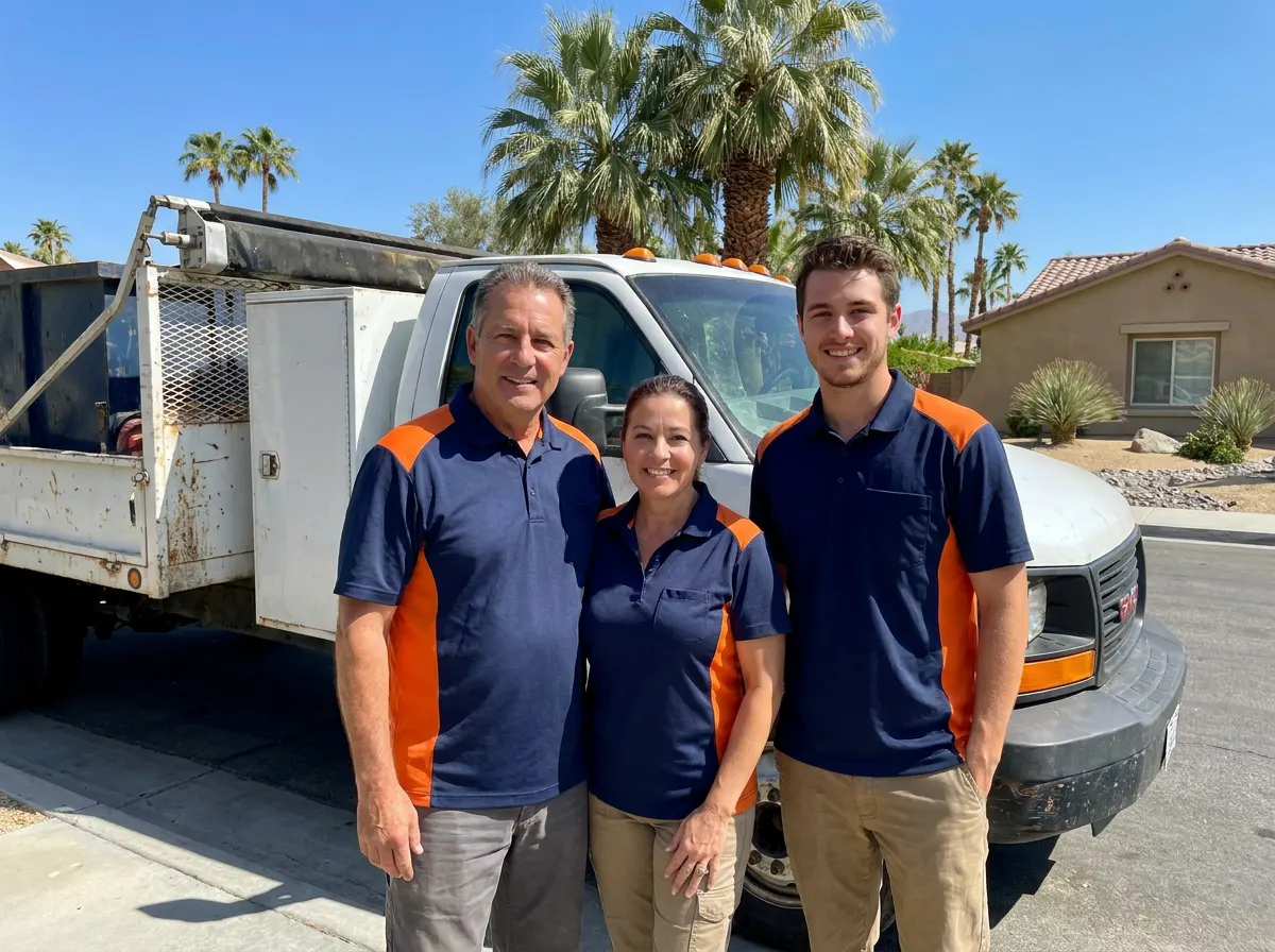 Dump Happens Dumpster Rentals dumpster rentals service team in Palm Springs, CA